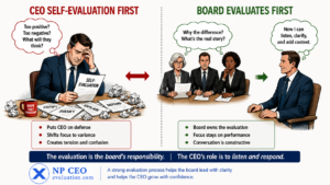 CEO Self-evaluation causes stress, not clarity.