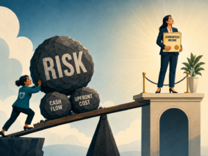 The risk is borne by the nonprofit, while the grantwriter stands secure in their payment.